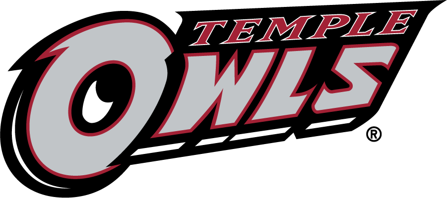 Temple Owls 1996-2014 Wordmark Logo v6 DIY iron on transfer (heat transfer)